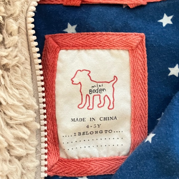 Mini Boden Faux Fur Hooded Vest Girls 4-5 - Picture 3 of 4